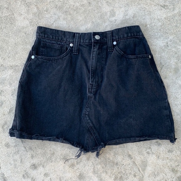 Madewell Denim Frisco Mini Skirt Lunar Wash Sz 27 - Picture 2 of 10